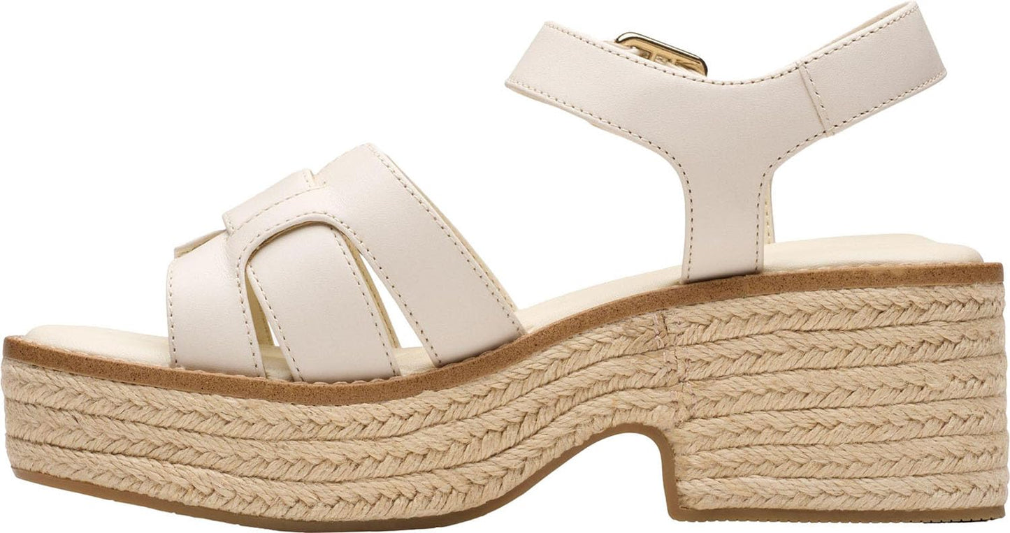 Clarks - Womens Coledale Strap Sandals, Cream Leat, 4.5 UK