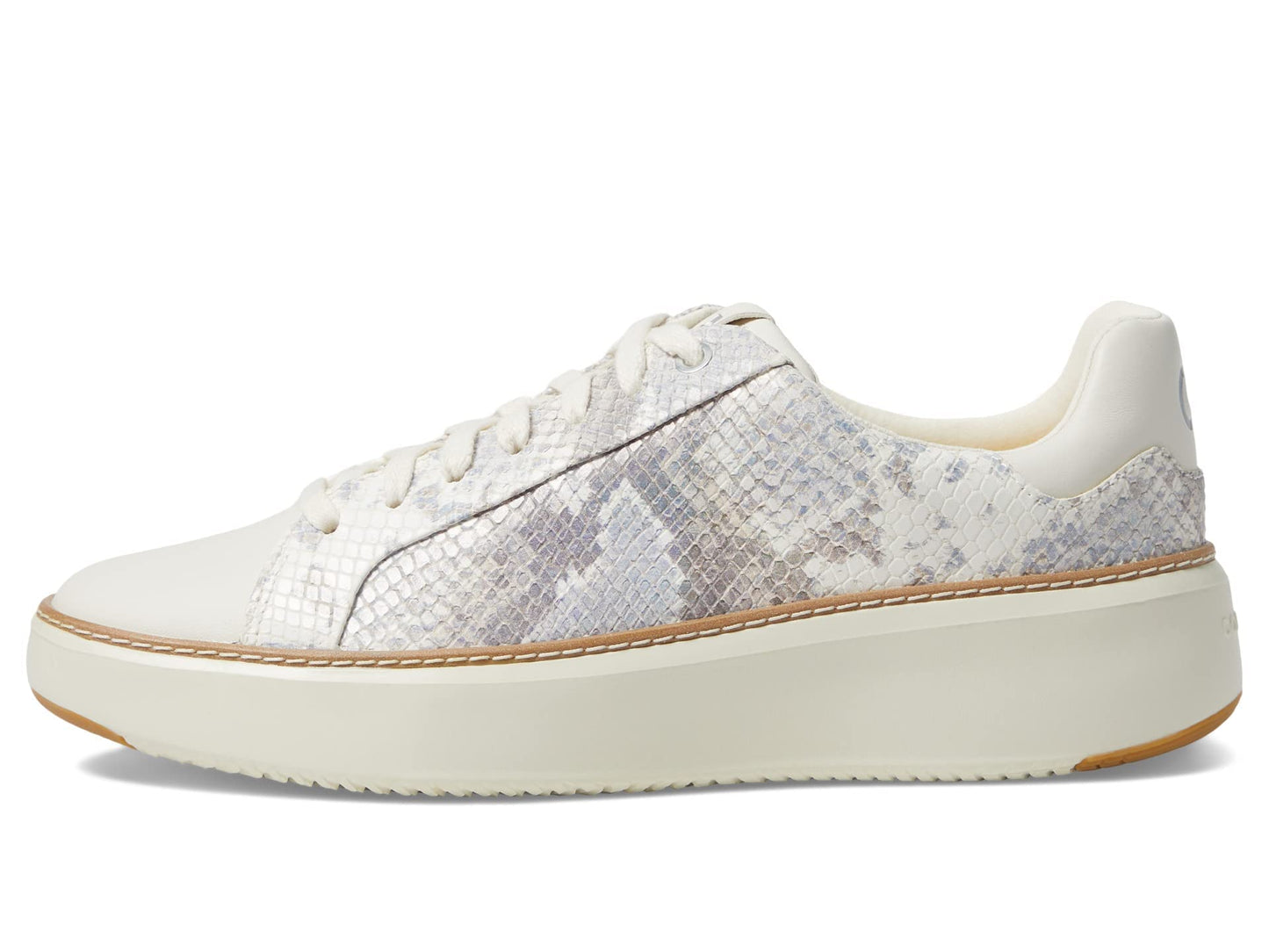Cole Haan Women's Grandpro Topspin Sneakers, Roccia Pearly Snake Print Ivory, 9.5-B US