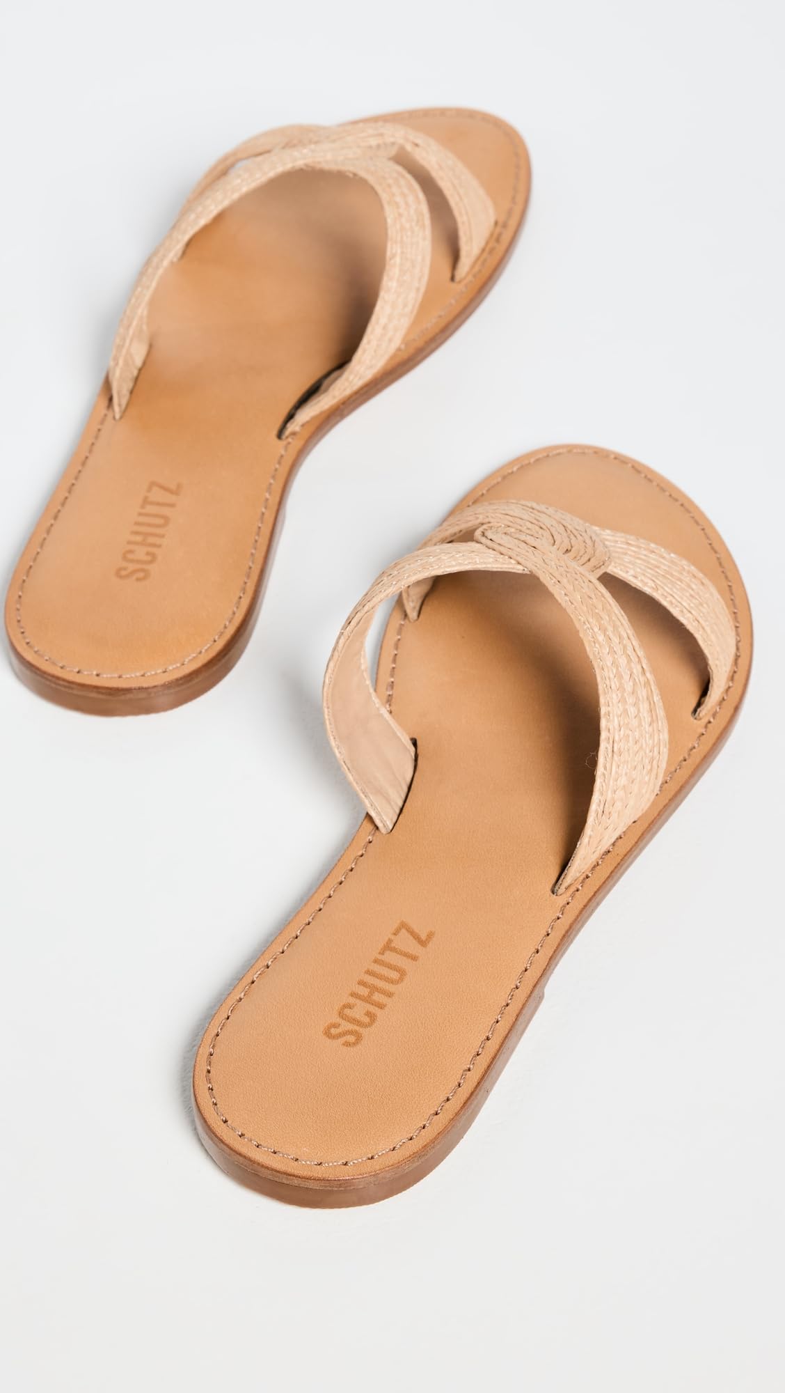 SCHUTZ Women's Rita Sandals, Areia, Tan, 8.5 Medium US