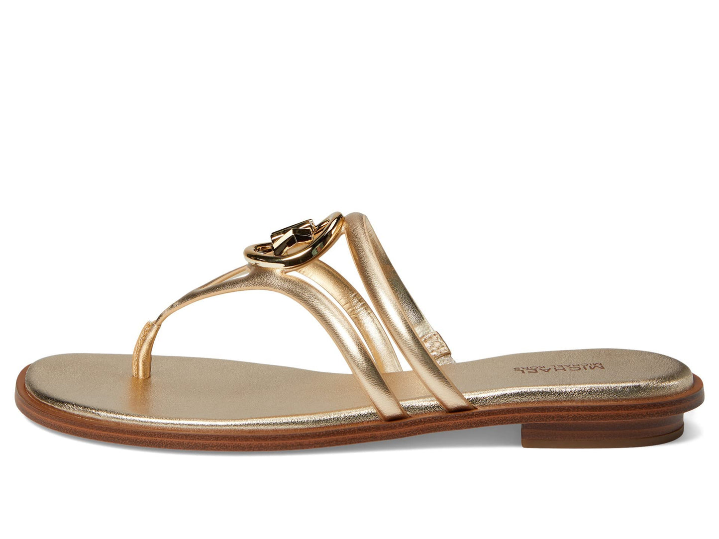 Michael Kors Hampton Flat Sandal Pale Gold 9.5 M