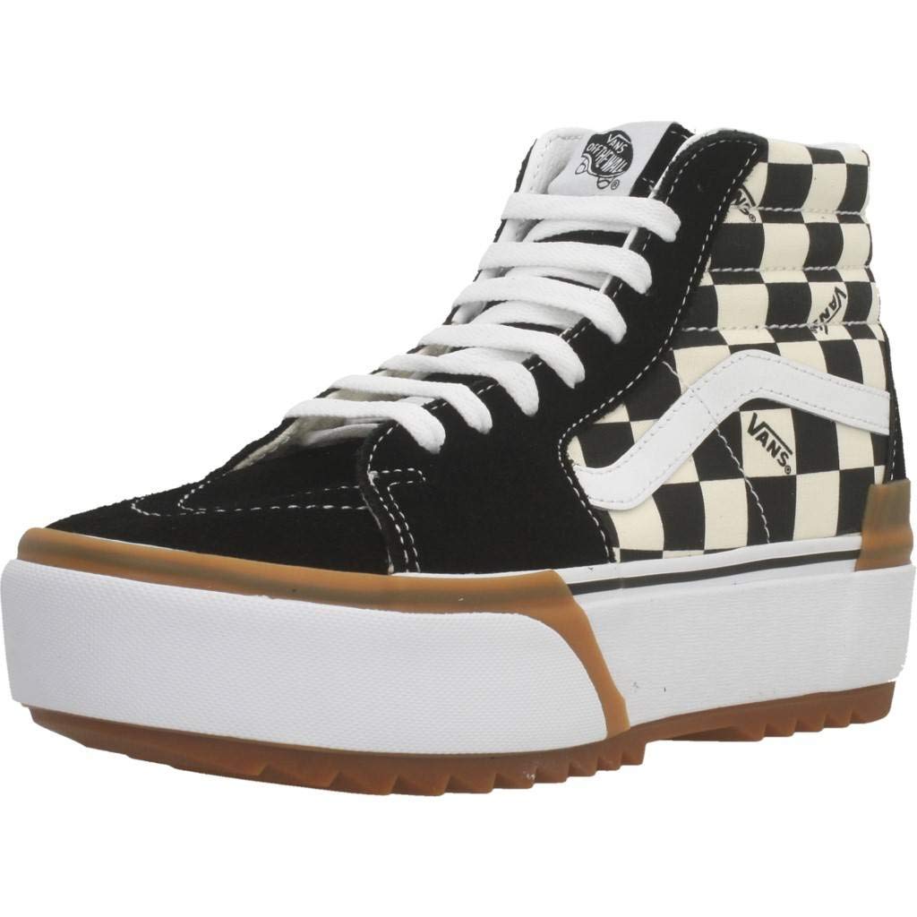 Vans Sk8-Hi Stacked (Checkerboard) Multi/True White Men's 4, Women's 5.5 Medium