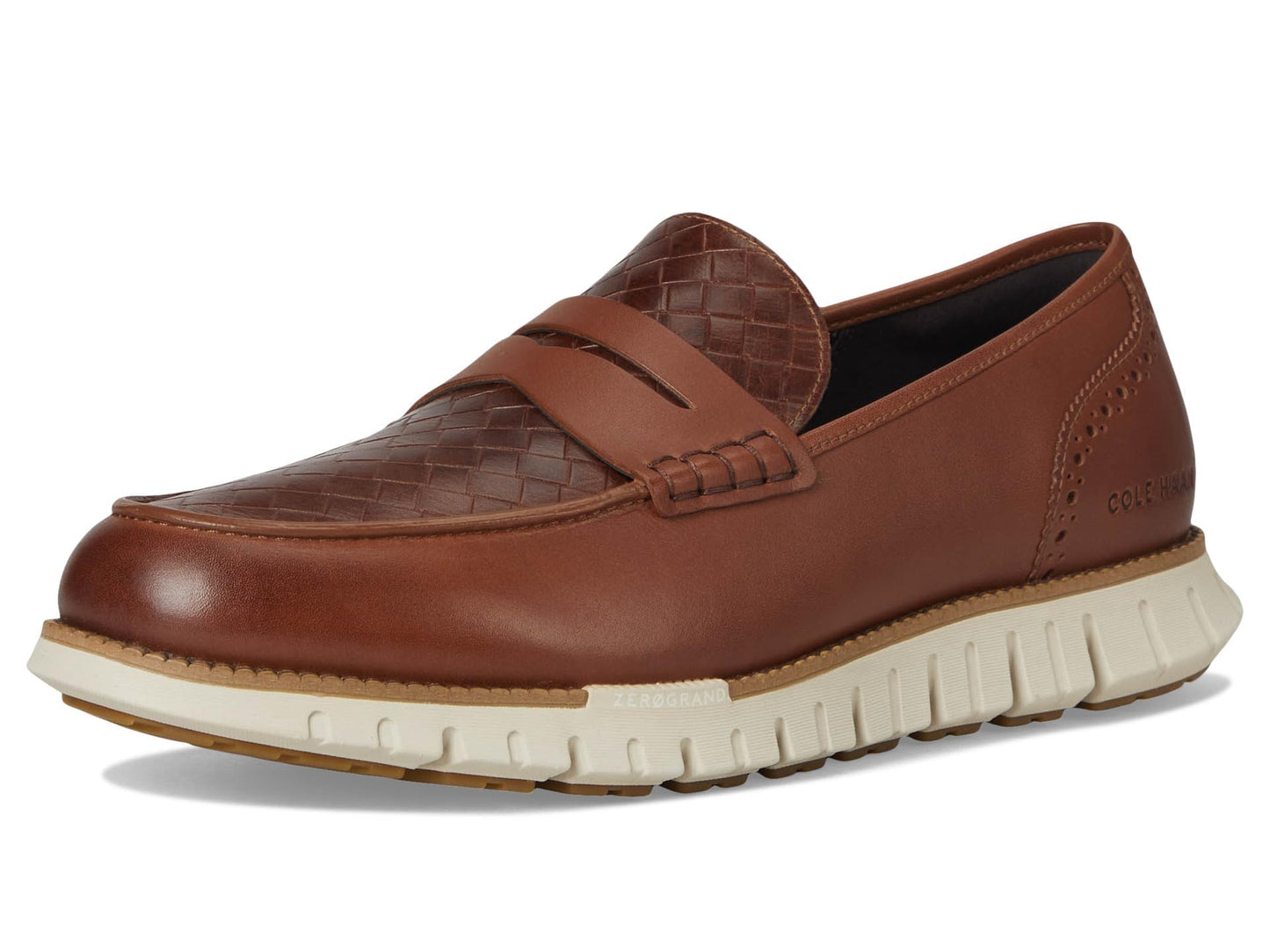 Cole Haan Men's Zerogrand Remastered Penny Loafers, Woodbury Stamped/Ancient Scroll, 9-M US