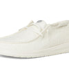 HEYDUDE Kids Wendy Eyelet Lace (Little Kid/Big Kid) - Shoes for Kids - Canvas Upper - Cotton Lining White 5 Big Kid M