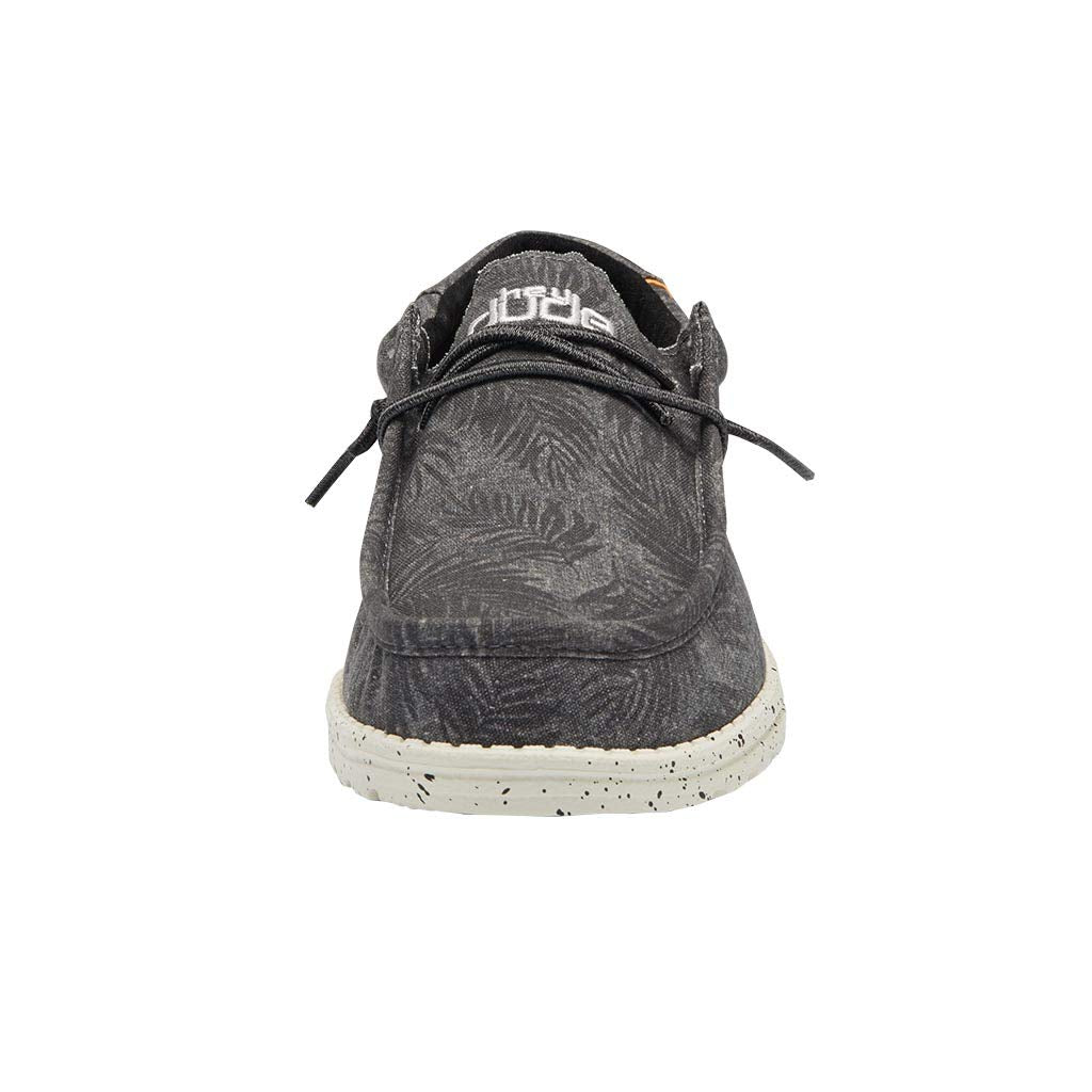 Hey Dude Men's Wally Print Tropical Grey Size 10 | Men’s Shoes | Men's Lace Up Loafers | Comfortable & Light-Weight