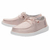 Hey Dude Women's Wendy Stretch Sparkling Pink Size 6 | Women’s Shoes | Women’s Lace Up Loafers | Comfortable & Light-Weight