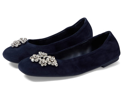 Stuart Weitzman Crystal Fleur Ballet Flat Nice Blue 7.5 B