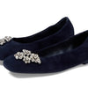 Stuart Weitzman Crystal Fleur Ballet Flat Nice Blue 7 B