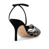 Loeffler Randall Ada Leather Knot High Heel Sandals with Ankle Strap Black 8 B (M)