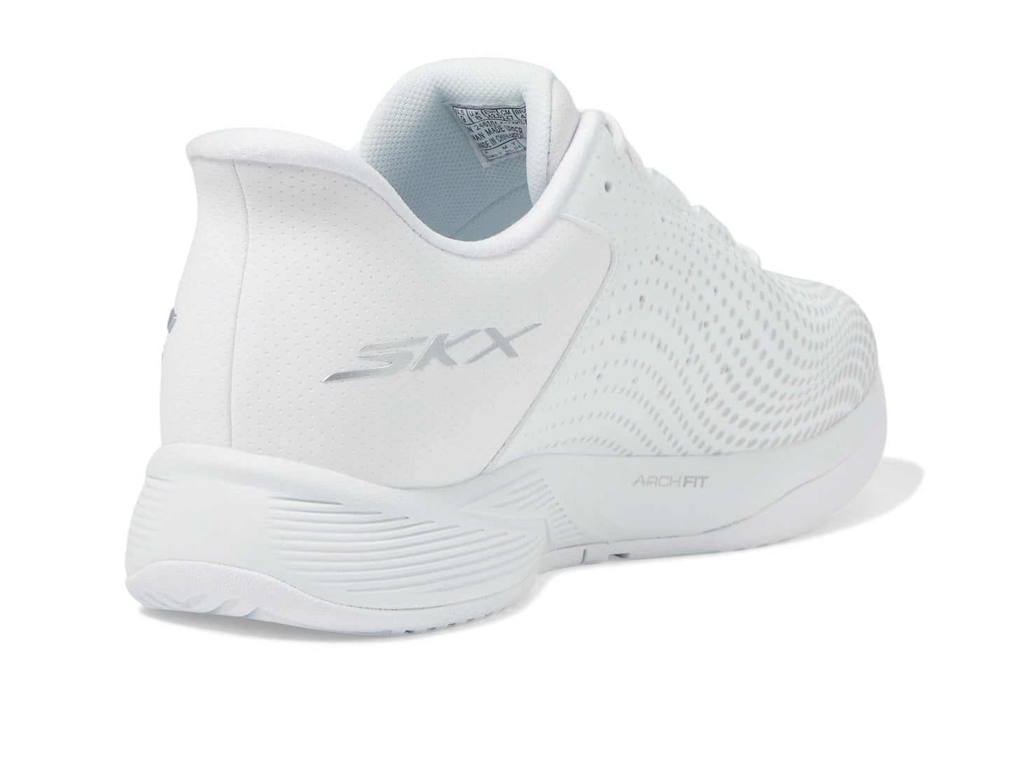 Skechers Men's Viper Court Reload Hands Free Slip-Ins Pickleball Sneaker, White, 9.5 X-Wide