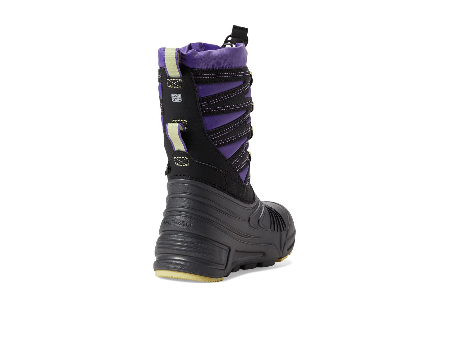 Merrell Snow Boot, Purple/Citron, 2 US Unisex Big Kid