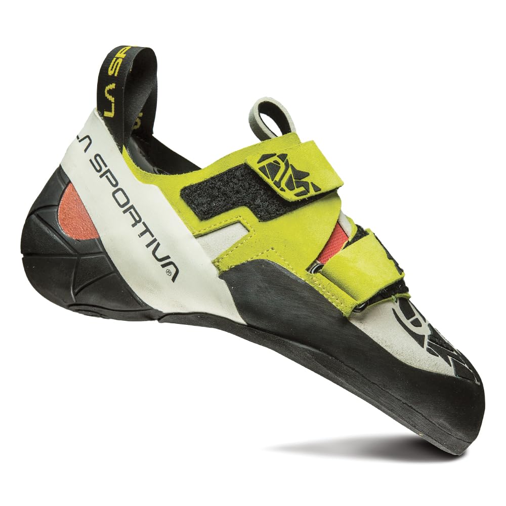 La Sportiva Womens Otaki Rock Climbing Shoes, Sulphur/Coral, US 4.5 (EU Equivalent 35)