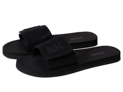 Michael Michael Kors Women's MK Slide Black 4 8 M