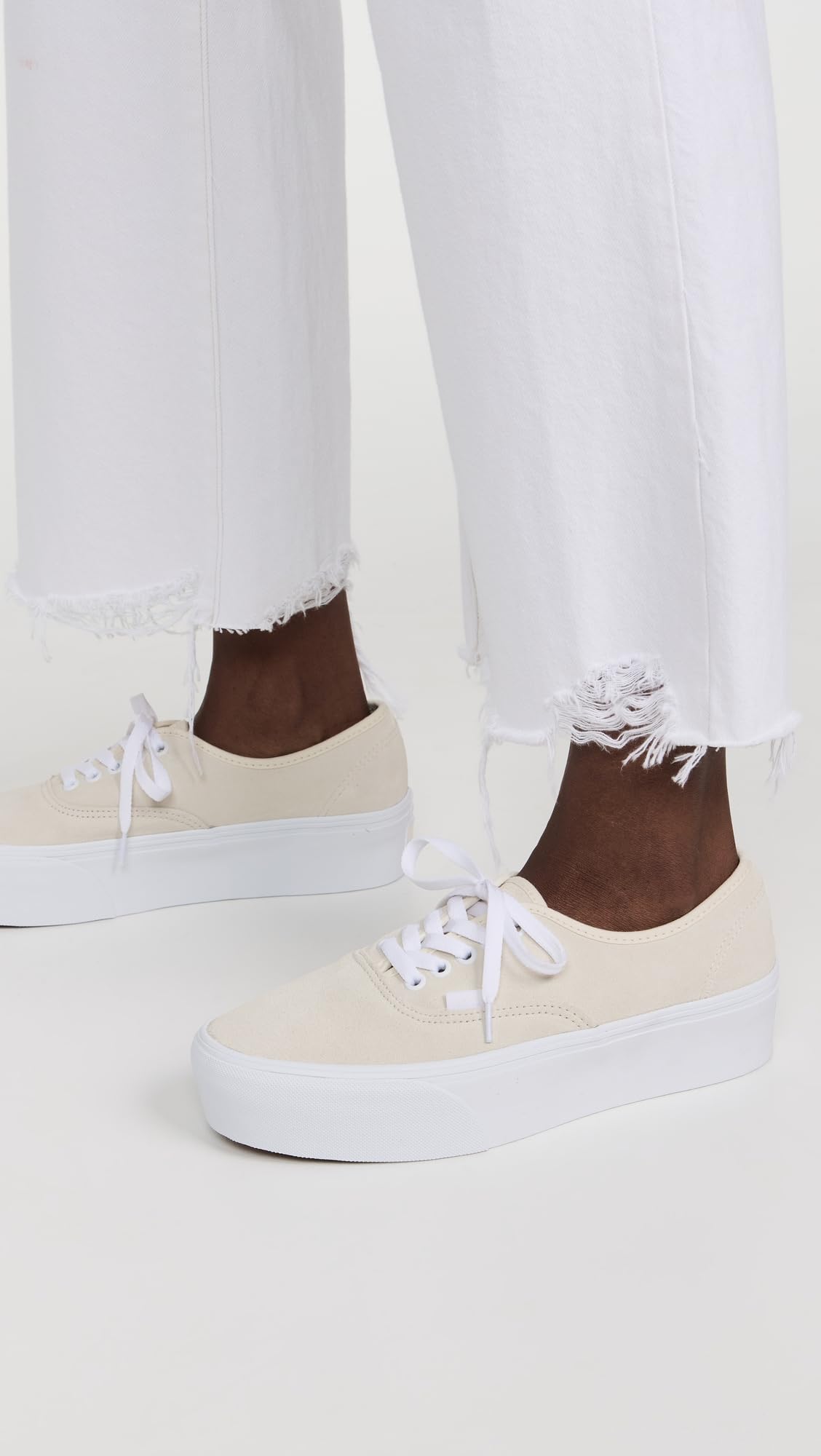 Vans Women's FU Authentic Stackform Sneakers, Essential Marshmallow, Off White, 8 Medium US