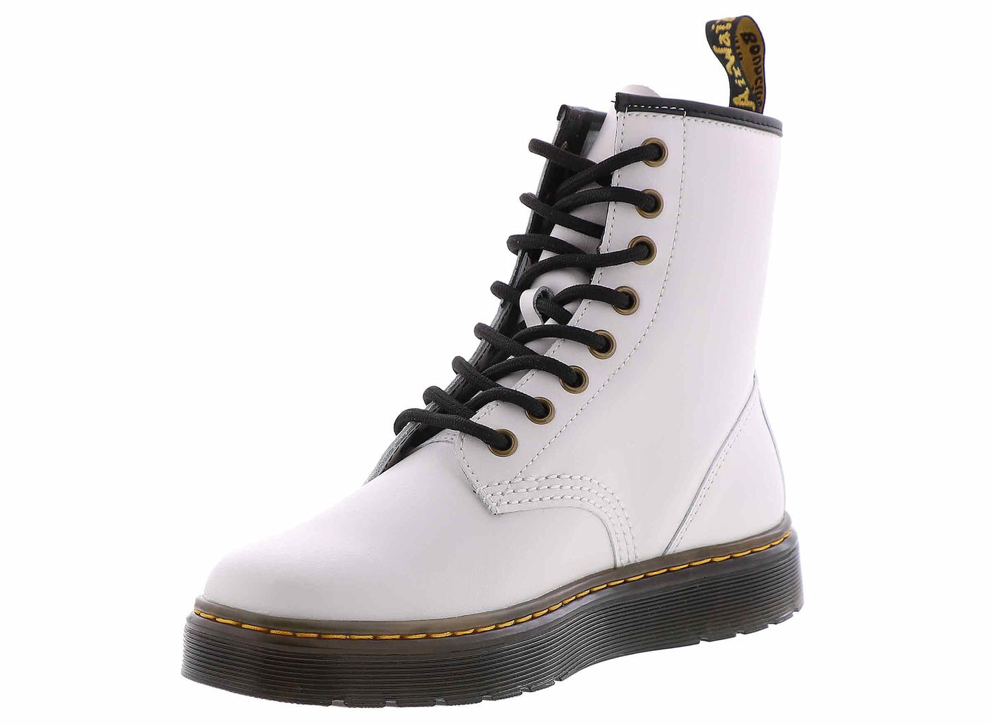 Dr Martens Zavala T Lamper Combat Boot White in Size 6
