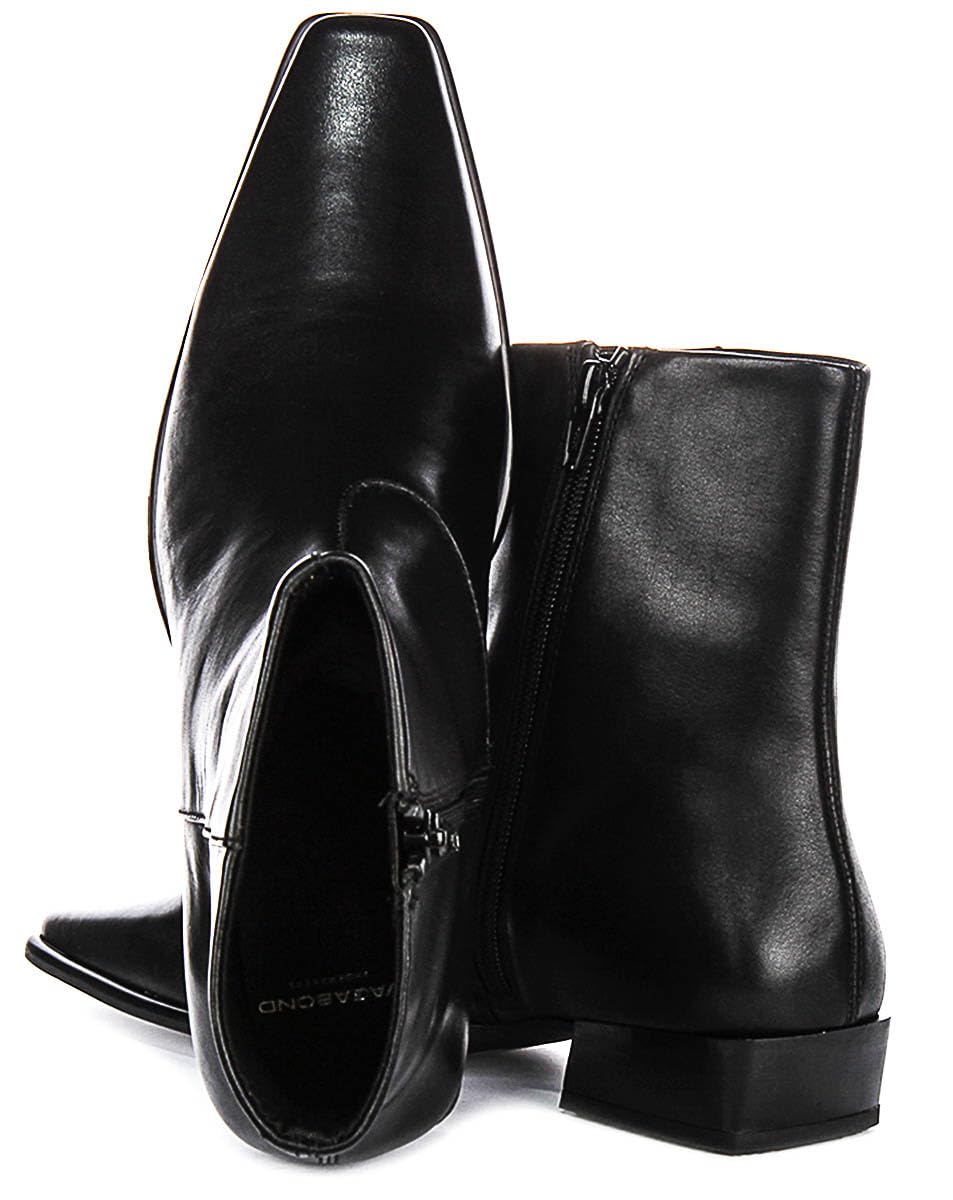 Vagabond Shoemakers Womens Nella Leather Booties, Black, 6 Medium