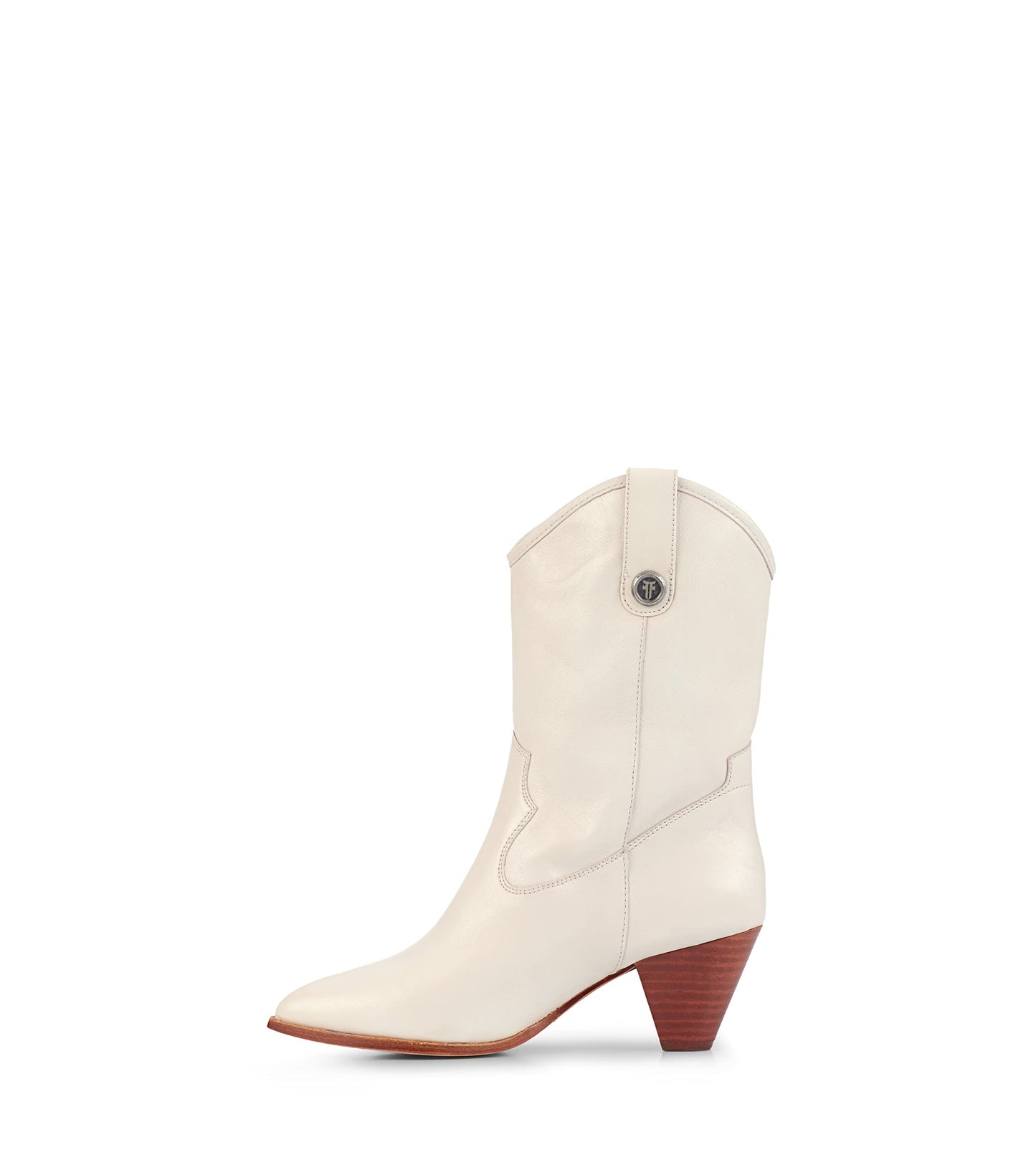 Frye Women's June Western, White - 8.5M