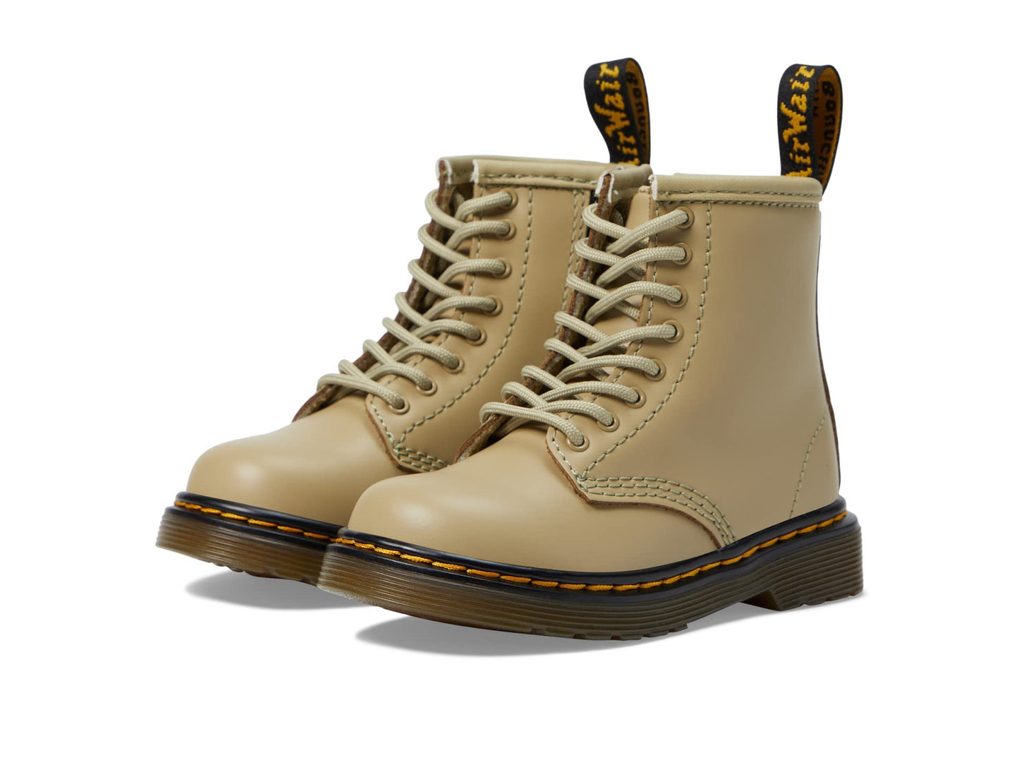 Dr. Martens 1460 Lace Up Fashion Boot (Toddler) Pale Olive 9 UK (US 10 Toddler) M