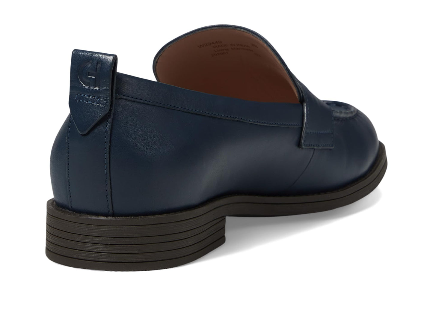 Cole Haan Women's Stassi Penny Loafers, Blue Wing Teal Leather, 8 C Medium