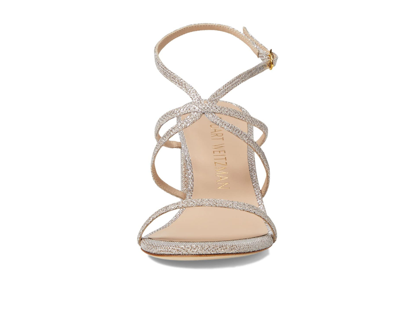Stuart Weitzman Barelythere 75 Block Sandal Poudre 10 B
