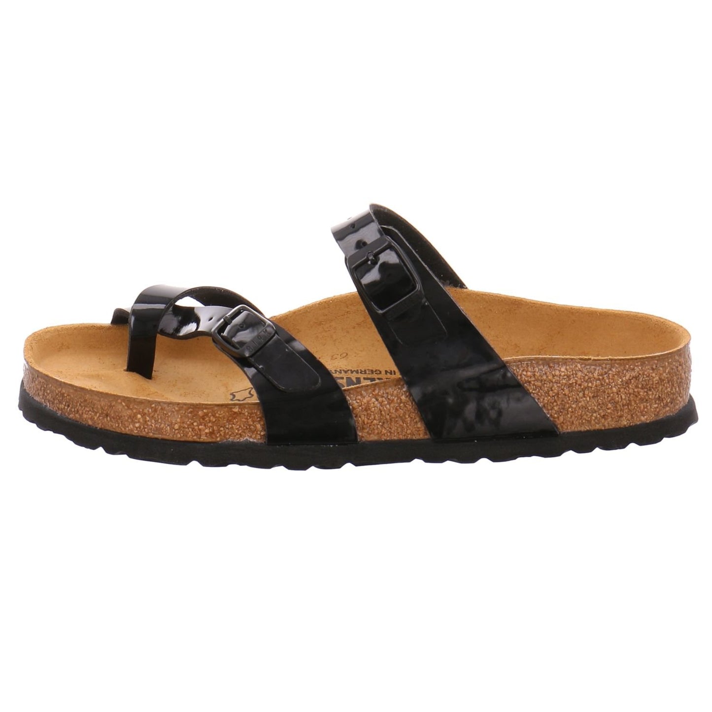 Birkenstock Women's Flip Flops Flo, Black Paint Black, 8.5 Narrow