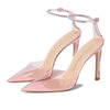 Stuart Weitzman Stuart Glam 100 Strap Pump Light Pink/Cotton Candy/Clear 6 B