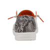 Hey Dude Women's Wendy Snake Linen White Size 10 | Women’s Shoes | Women’s Lace Up Loafers | Comfortable & Light-Weight