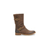 BORN Delano Women’s Brown Mid Calf Engineer Boots Buckle Zip Comfort Size 6 M