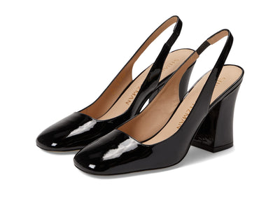 Stuart Weitzman Curveblock 85 Slingback Pump Black 7.5 B