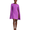 Lauren Ralph Lauren Cape Georgette Cocktail Dress Purple Jasper 8