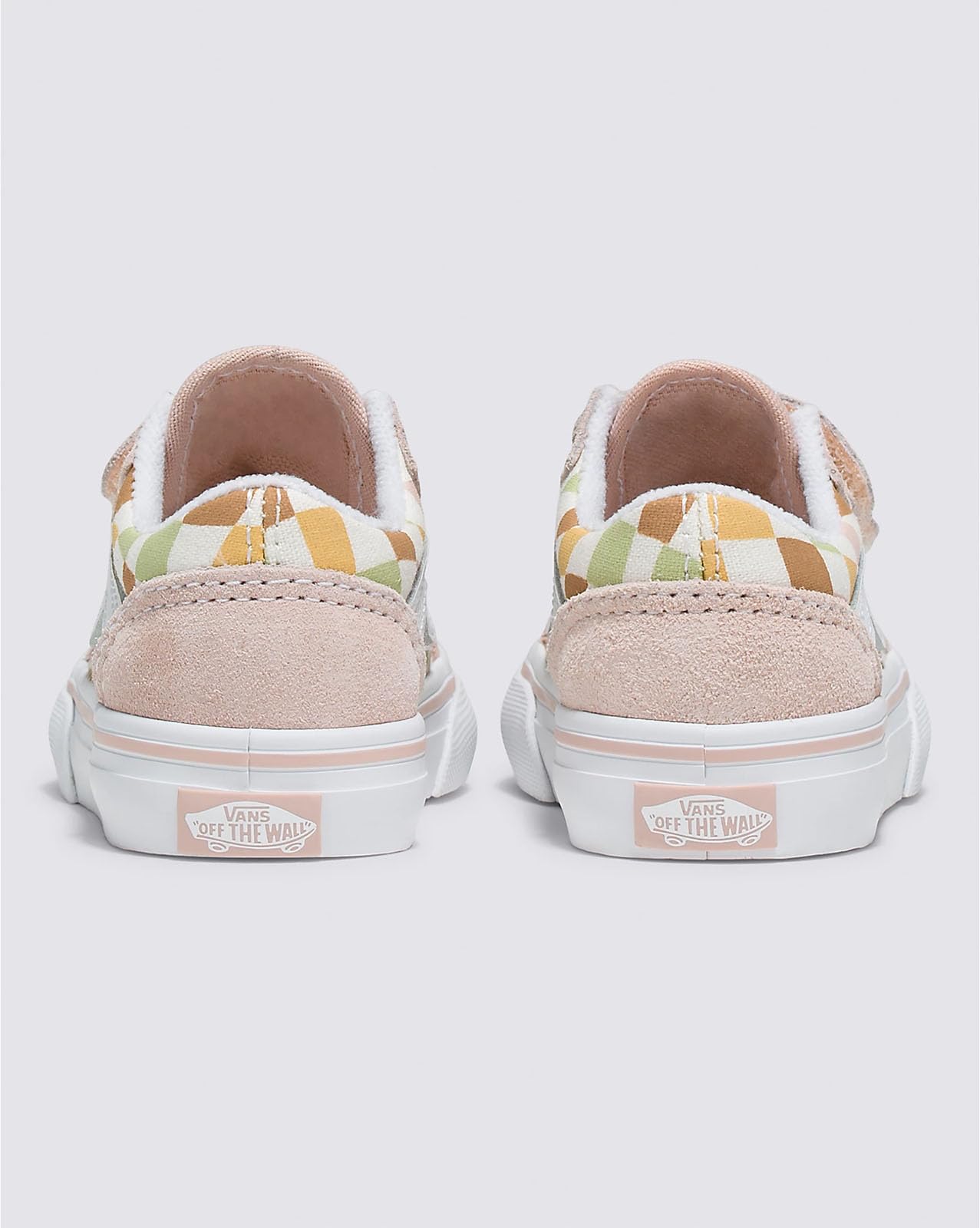 Vans - Toddlers Old Skool V Sneakers with Fastner, Color Pastel Block Multi/True White, Size: 7 M US Toddler