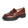 Madewell The Bradley Lugsole Loafer in Leather - Slip on Style with Slight Heel, Comfortable and, Trendy Loafers Cherry Wood 5.5 M