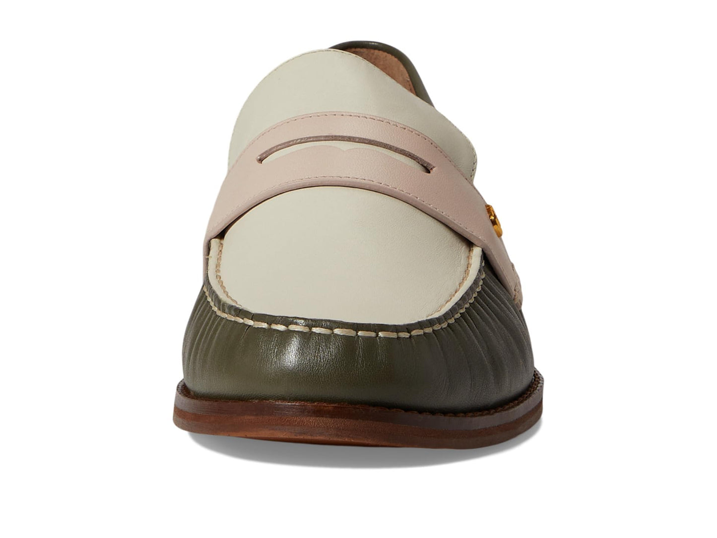 Cole Haan Lux Pinch Penny Loafer Tea Leaf/Egret/Rosewater Leather 8.5 B (M)