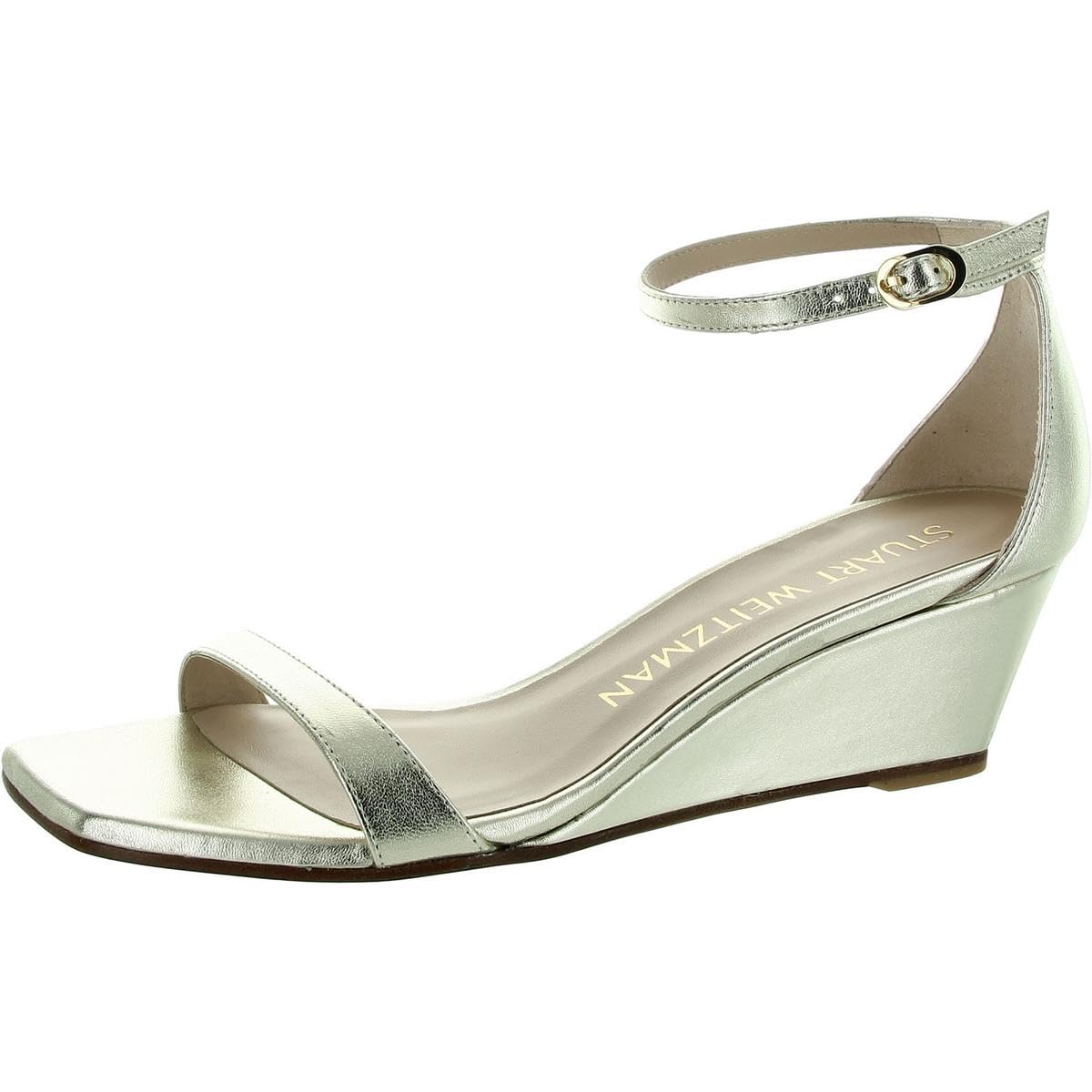 Stuart Weitzman Nudistcurve 50 Wedge Light Gold 11 B