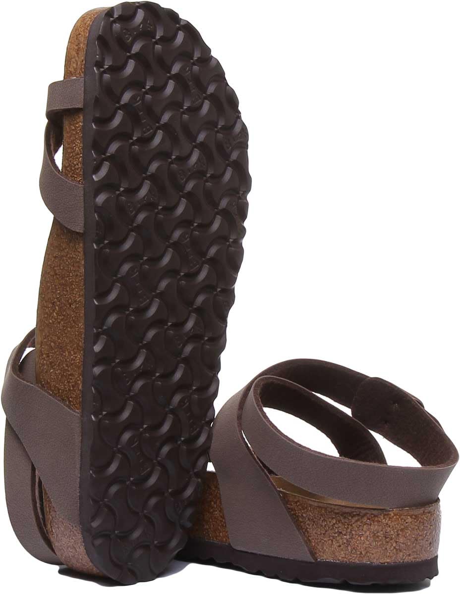 Birkenstock Women's YARA Birko-Flor Nubuck Ankle Strap Sandals, Brown (Mocca Mocca), 5.5 UK