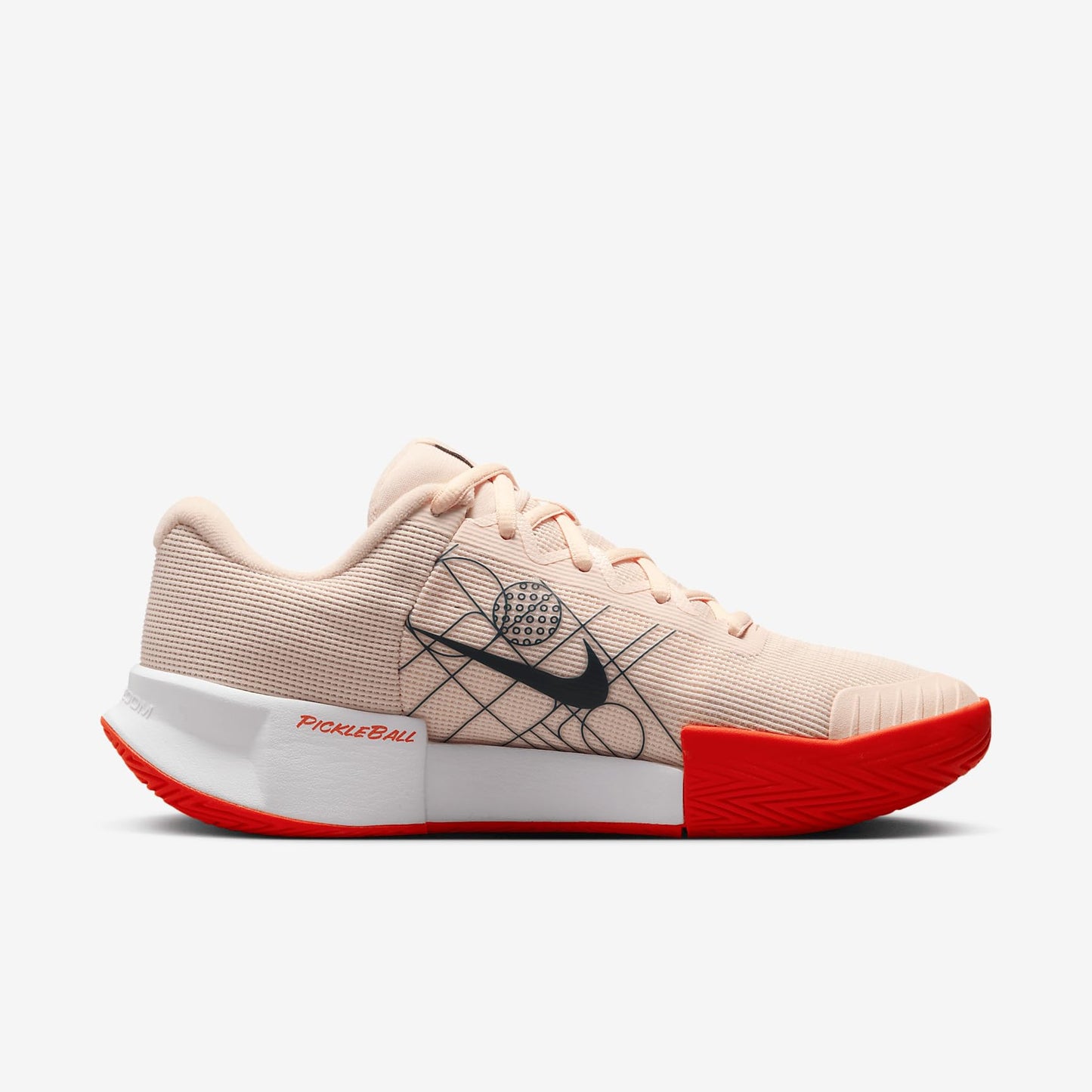 Nike Zoom Challenge Women's Pickleball Shoes (FQ4155-801, Crimson Tint/Total Crimson/White) Size 7