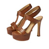 MICHAEL Michael Kors Berkley High Platform Heels for Women - Synthetic Outsole - Luxurious Leather Upper Luggage 7.5 M