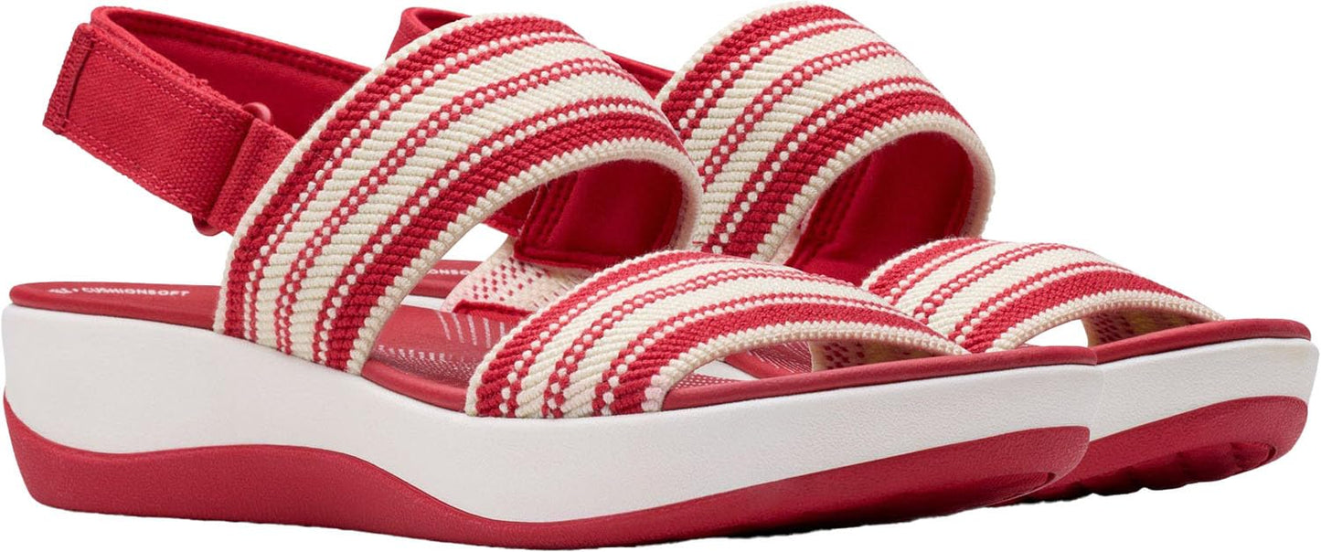 Clarks CloudSteppers Women's Arla Stroll Sandal, Cherry, 5 M US