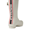 Hunter Original Short Logo Backstrap Boot for Women - Rubber Upper with Recycled Polyester Lining, and Buckle Closure White Willow 8 M