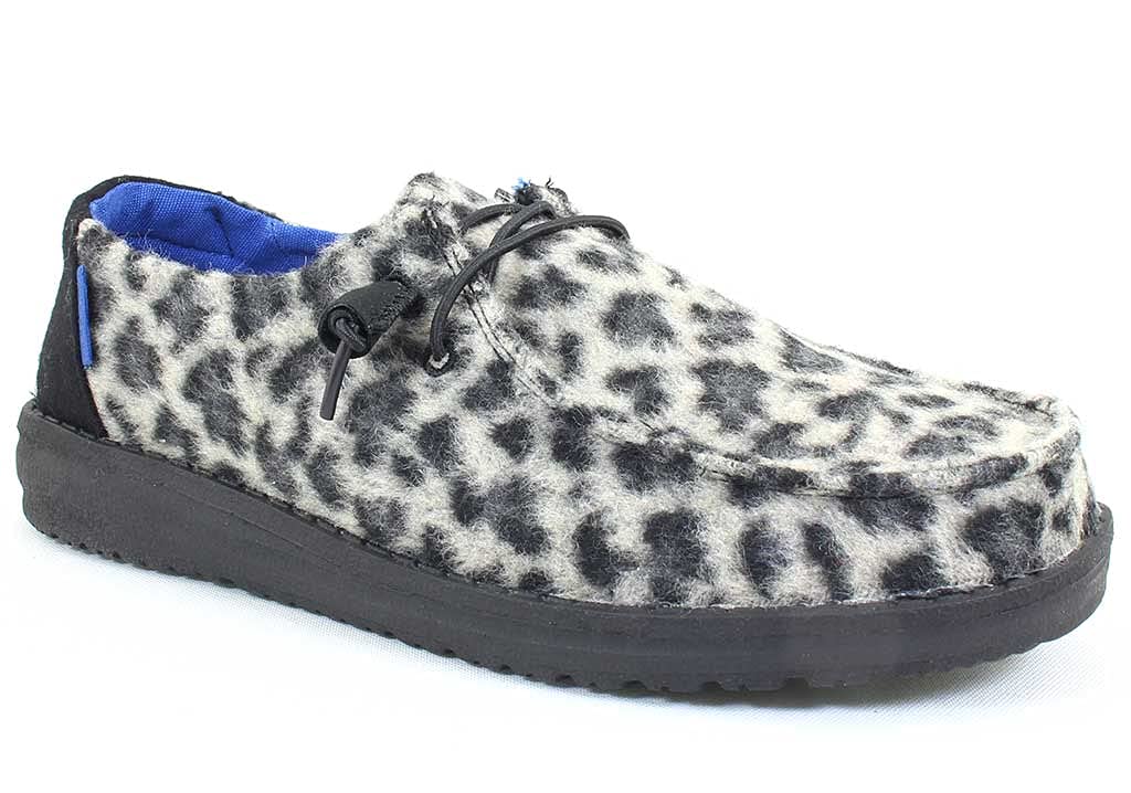 HEYDUDE Women's Wendy Wild Cheetah Size 9 | Womens Shoes | Womens Lace Up Loafers | Comfortable & Light-Weight