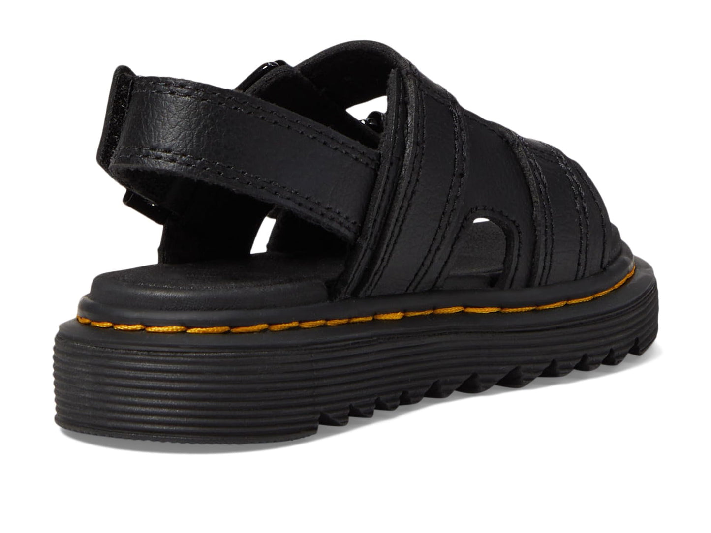 Dr. Martens Kid's Collection Varel (Toddler) - Sandals for Kids - Leather Upper - Textile Lining - PVC Outsole Black 7 UK (US 8 Toddler) M