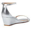 Stuart Weitzman Nudistcurve 50 Wedge Silver 5.5 B