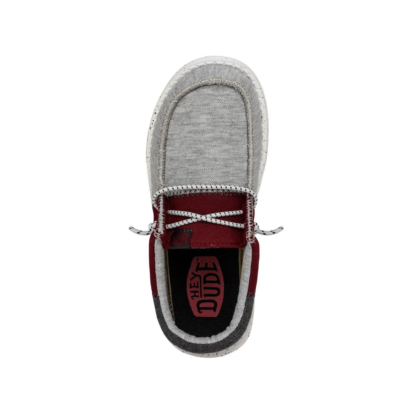 HEYDUDE Wally Toddler Tri Varsity Crimson Size C6 | Boy's Shoes | Boy's Slip On Loafers | Comfortable & Light-Weight