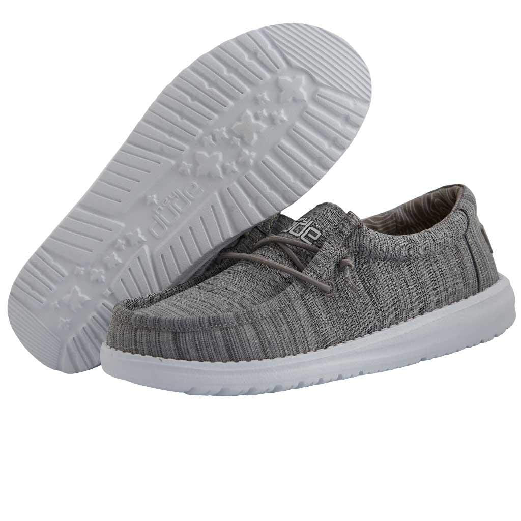 HEYDUDE Wally Toddler Blend Linen Stone Size 9 | Boy's Loafers| Boy's Slip On Shoes E10| Comfortable & Light-Weight