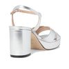 Stuart Weitzman Womens Dayna Platform 80 Silver 9.5 M