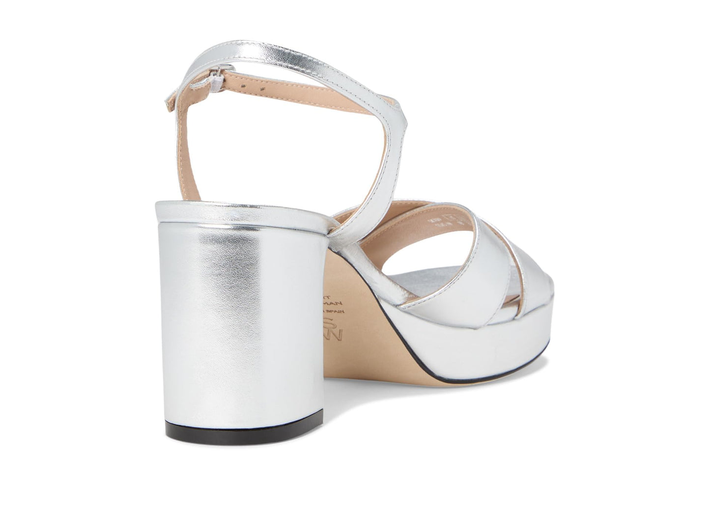Stuart Weitzman Womens Dayna Platform 80 Silver 9.5 M