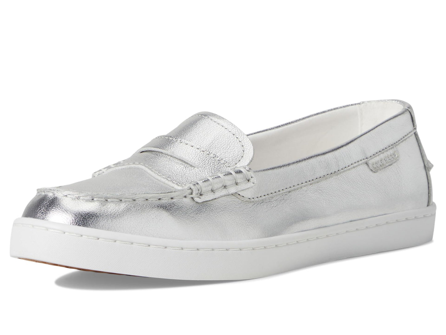 Cole Haan Women's Nantucket Penny Loafers, White PEBBLD LTR, 8.5