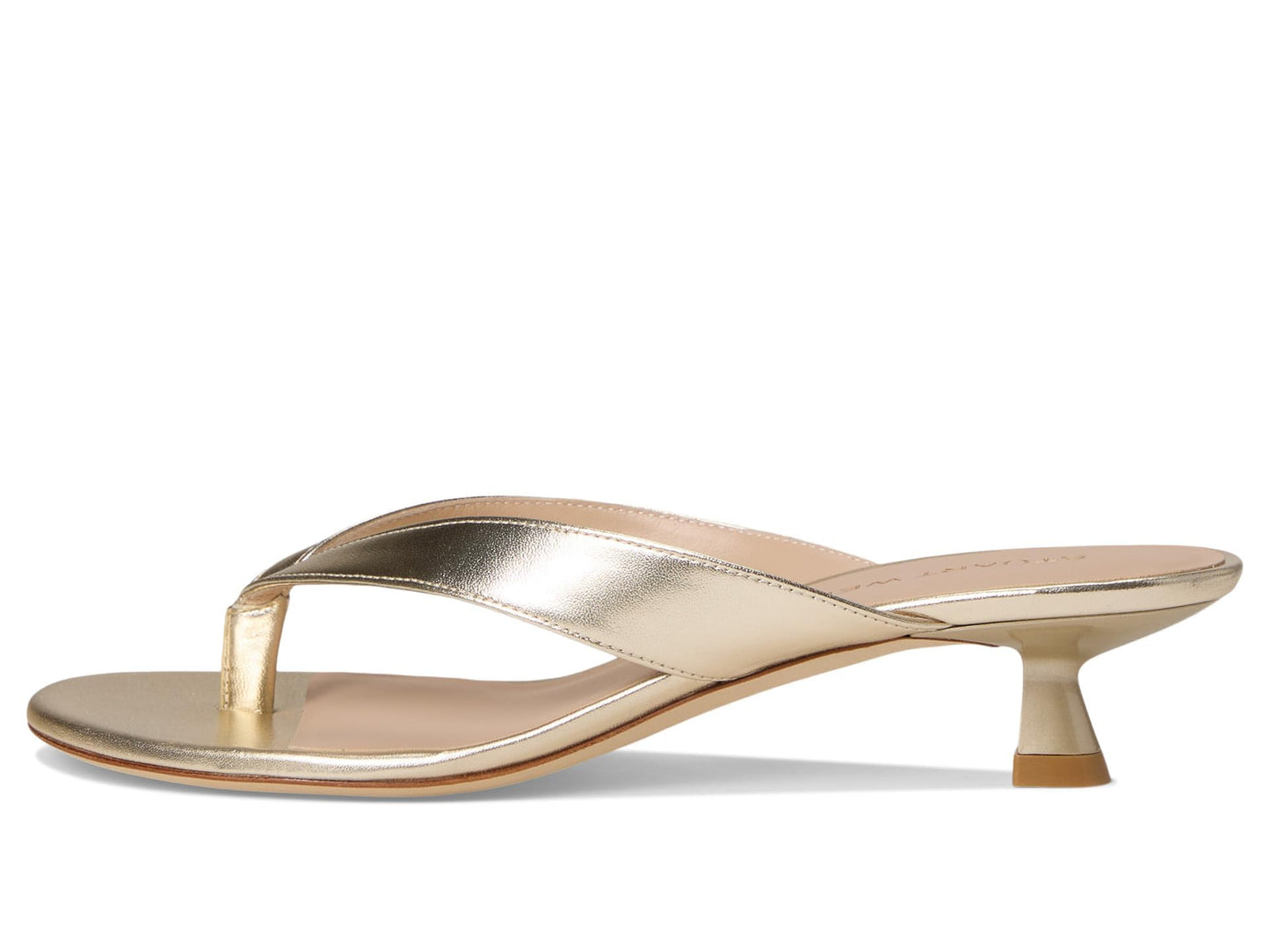 Stuart Weitzman Women's Rio Sleek Sandals 35 Light Gold 8 Medium