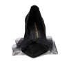 Stuart Weitzman Women's Blushing Bow 75 Pump, Black, 6