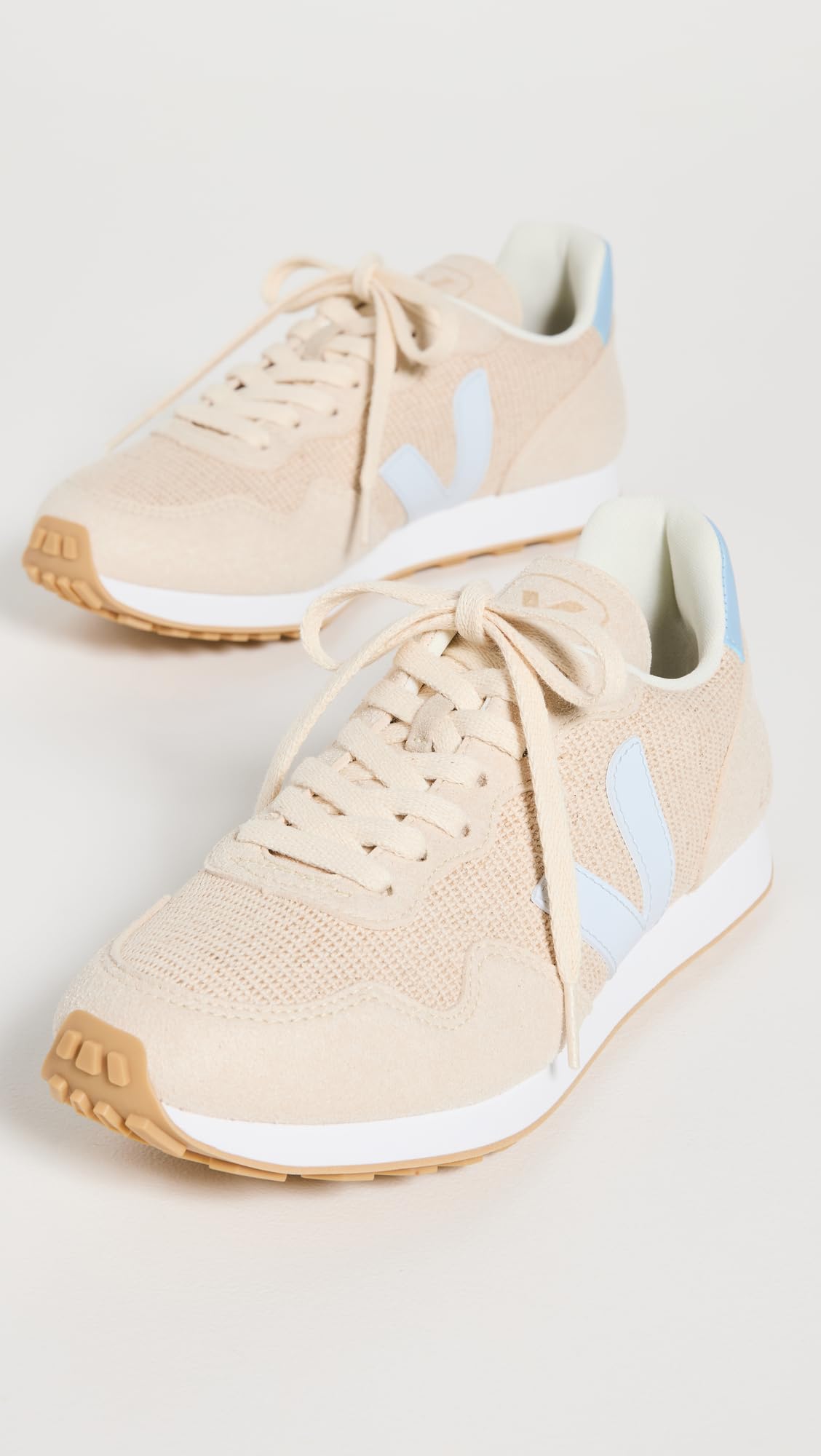 Veja Women's SDU Sneakers, Juta Ice, Tan, Blue, 5 Medium US