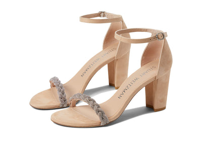 Stuart Weitzman Nearlynude Highshine Sandal Adobe 9 B